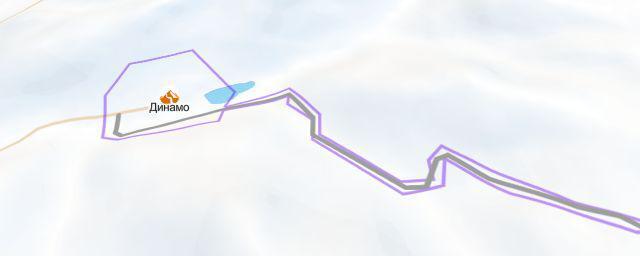 Piste map of the resort Динамо