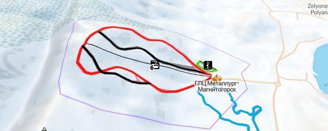 Piste map of the resort ГЛЦ Металлург-Магнитогорск