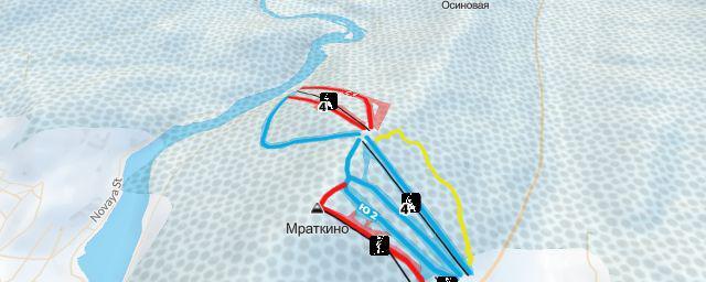 Piste map of the resort Мраткино