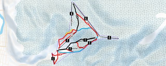 Piste map of the resort Ajigardak