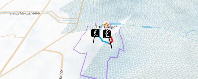 Piste map of the resort Горнолыжный центр "Райдер"