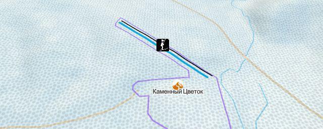 Piste map of the resort Каменный Цветок