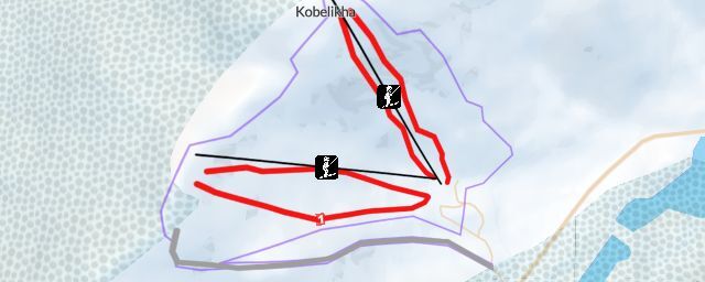 Piste map of the resort Ski resort "Gora Vishnyovaya"