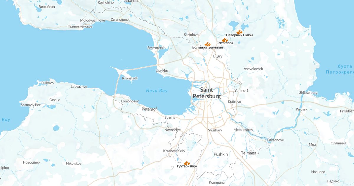 Map of City of St. Petersburg