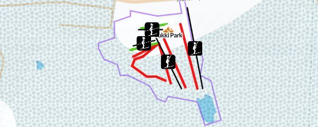 Piste map of the resort Yukki Park