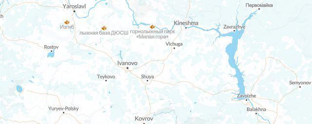 Piste map of the region Ivanovo