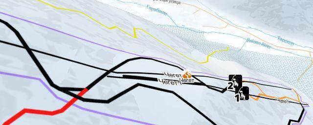 Piste map of the resort Cheget