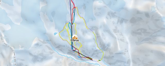 Piste map of the resort Elbrus