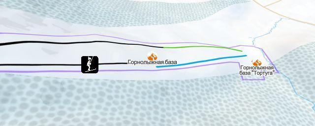 Piste map of the resort Горнолыжная база