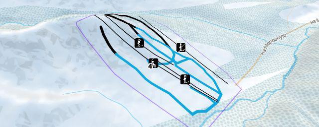 Piste map of the resort спортбаза Морозная