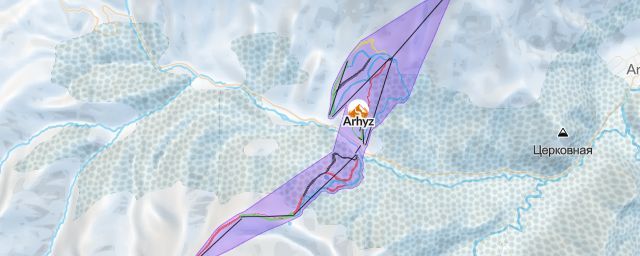 Piste map of the resort Arhyz