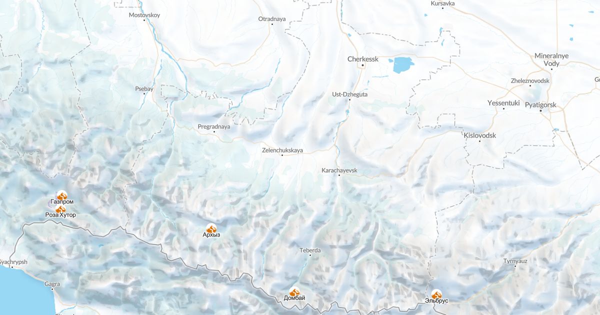 Map of Karachay-Cherkess