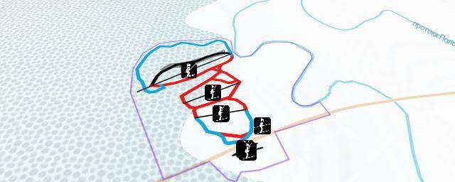 Piste map of the resort Каменный мыс
