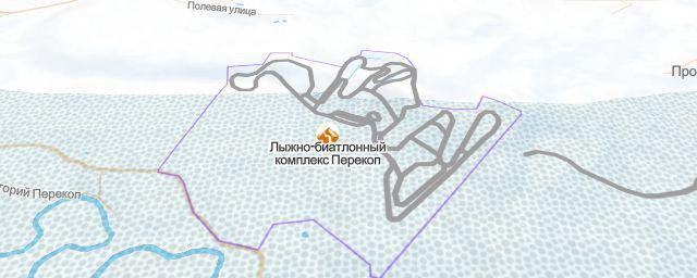 Piste map of the resort Лыжно-биатлонный комплекс Перекоп