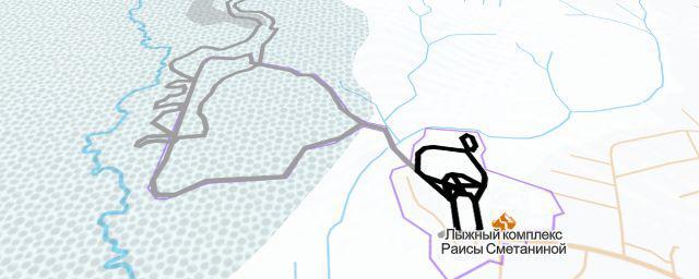 Piste map of the resort Лыжный комплекс Раисы Сметаниной