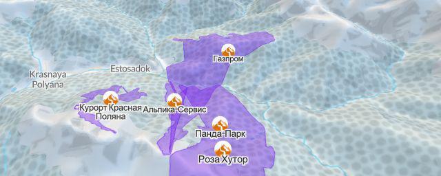 Piste map of the resort Gazprom