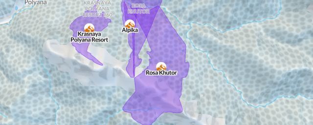 Piste map of the resort Rosa Khutor