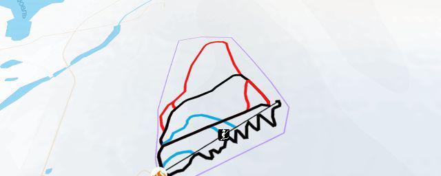 Piste map of the resort Гора Отдельная