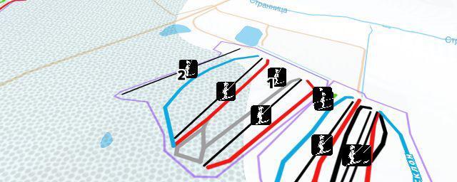 Piste map of the resort Золотая Долина