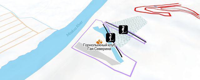 Piste map of the resort Горнолыжный клуб Гая Северина