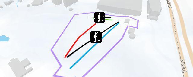 Piste map of the resort Горнолыжный склон "ТРЦ Вейпарк"