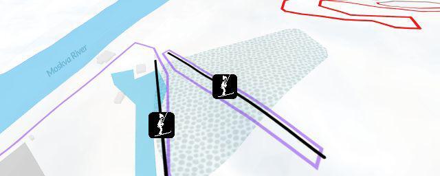 Piste map of the resort лесная