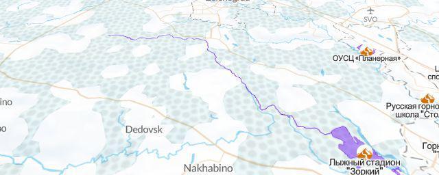 Piste map of the resort Лыжный стадион "Зоркий"