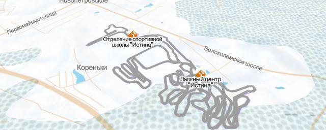 Piste map of the resort Отделение спортивной школы "Истина"