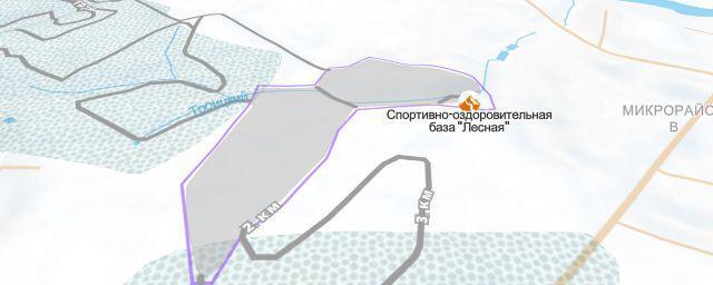 Piste map of the resort Спортивно-оздоровительная база "Лесная"