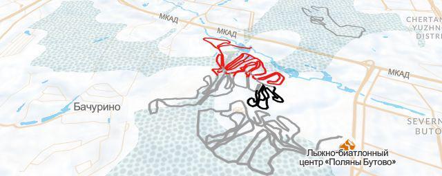 Piste map of the resort Зона отдыха "Битца"