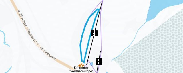 Piste map of the resort Ski center "Southern slope"