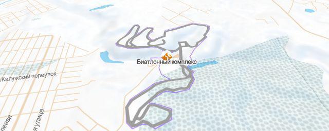Piste map of the resort Биатлонный комплекс