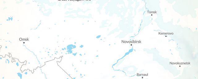 Piste map of the region Novosibirsk