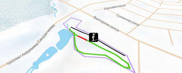 Piste map of the resort Сноупарк "Кольцово"