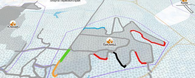 Piste map of the resort Biomed