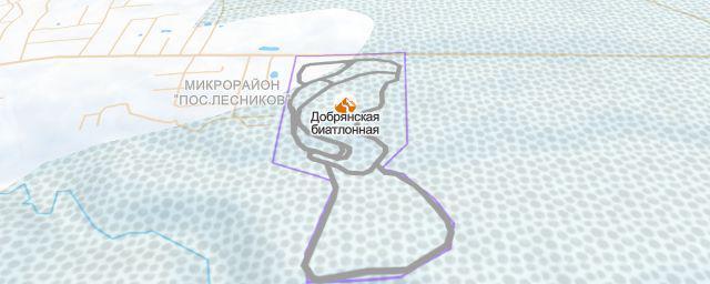 Piste map of the resort Добрянская биатлонная
