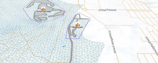Piste map of the resort Favorit