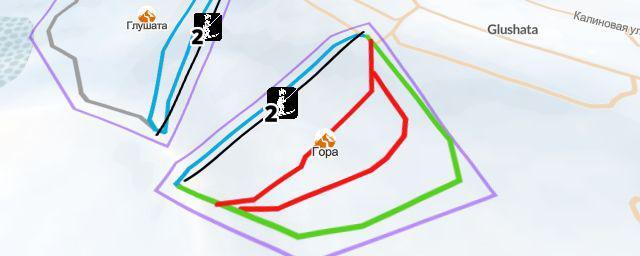 Piste map of the resort Гора