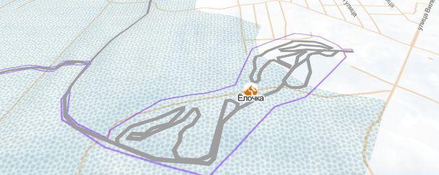 Piste map of the resort Ёлочка