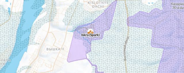 Piste map of the resort Iskra (Spark)