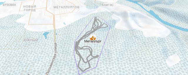Piste map of the resort Металлург