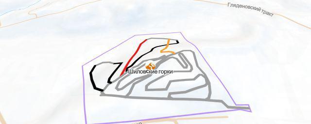 Piste map of the resort Шиловcкие горки