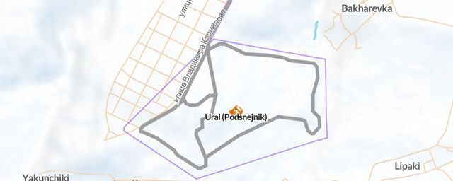 Piste map of the resort Ural (Podsnejnik)