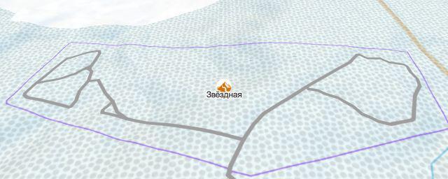 Piste map of the resort Звёздная