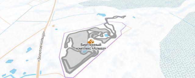 Piste map of the resort Биатлонный комплекс «Алмаз»
