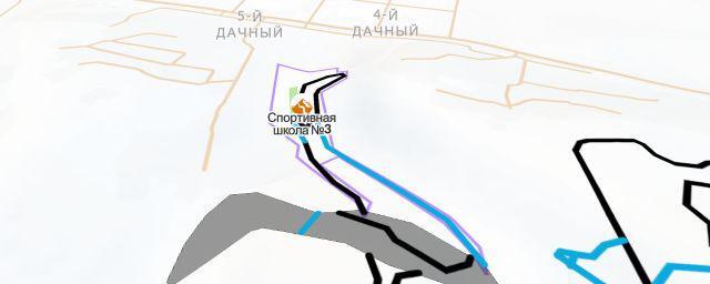 Piste map of the resort Спортивная школа № 3