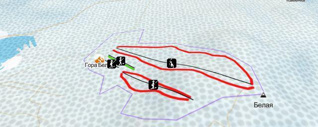 Piste map of the resort Гора Белая