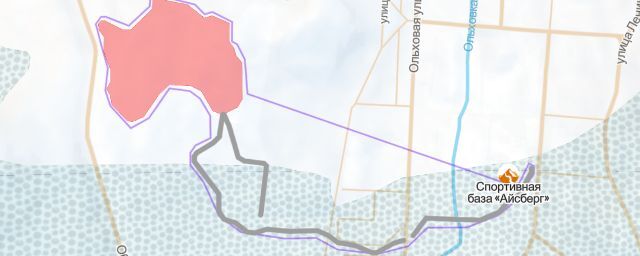 Piste map of the resort Спортивная база «Айсберг»
