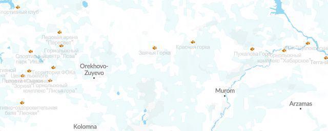 Piste map of the region Vladimir