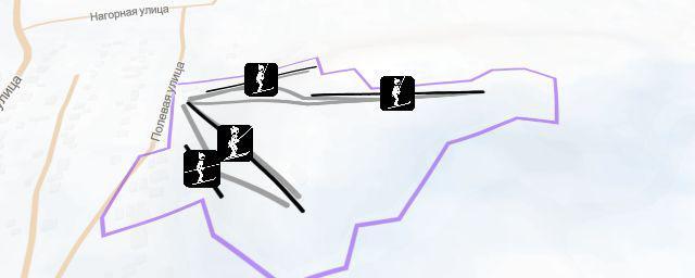 Piste map of the resort Красная горка